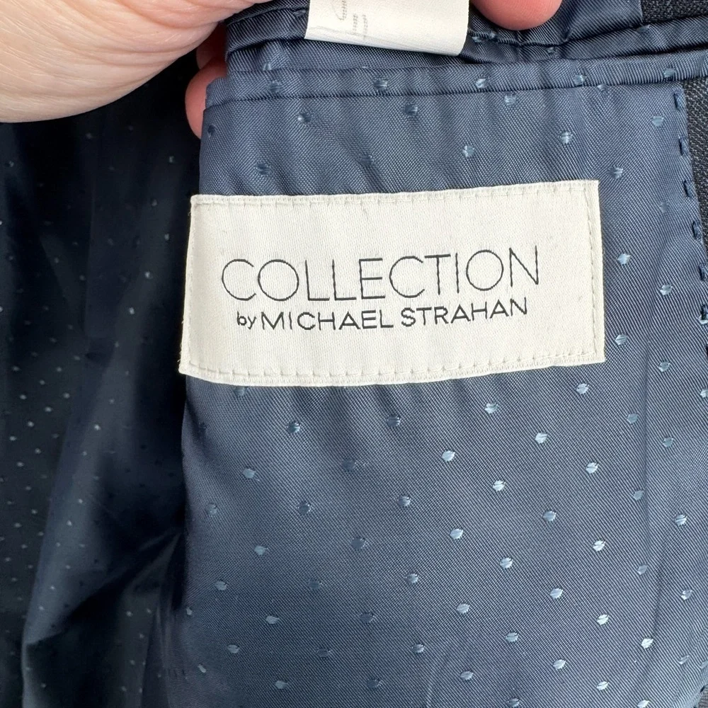 Collection By Michael Strahan Navy Pinstripe Blazer Suit Jacket Size 48 Long